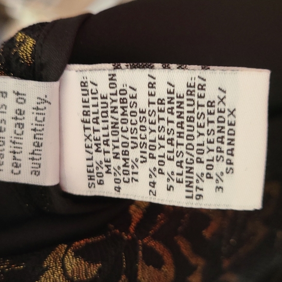 Diane von Furstenberg Black Metallic Garland Dress - Sz 14 - Picture 12 of 12